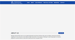 Desktop Screenshot of heritageclassical.com